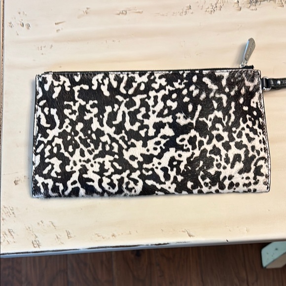 Michael Kors Black and White Animal Print Clutch - Picture 2 of 3